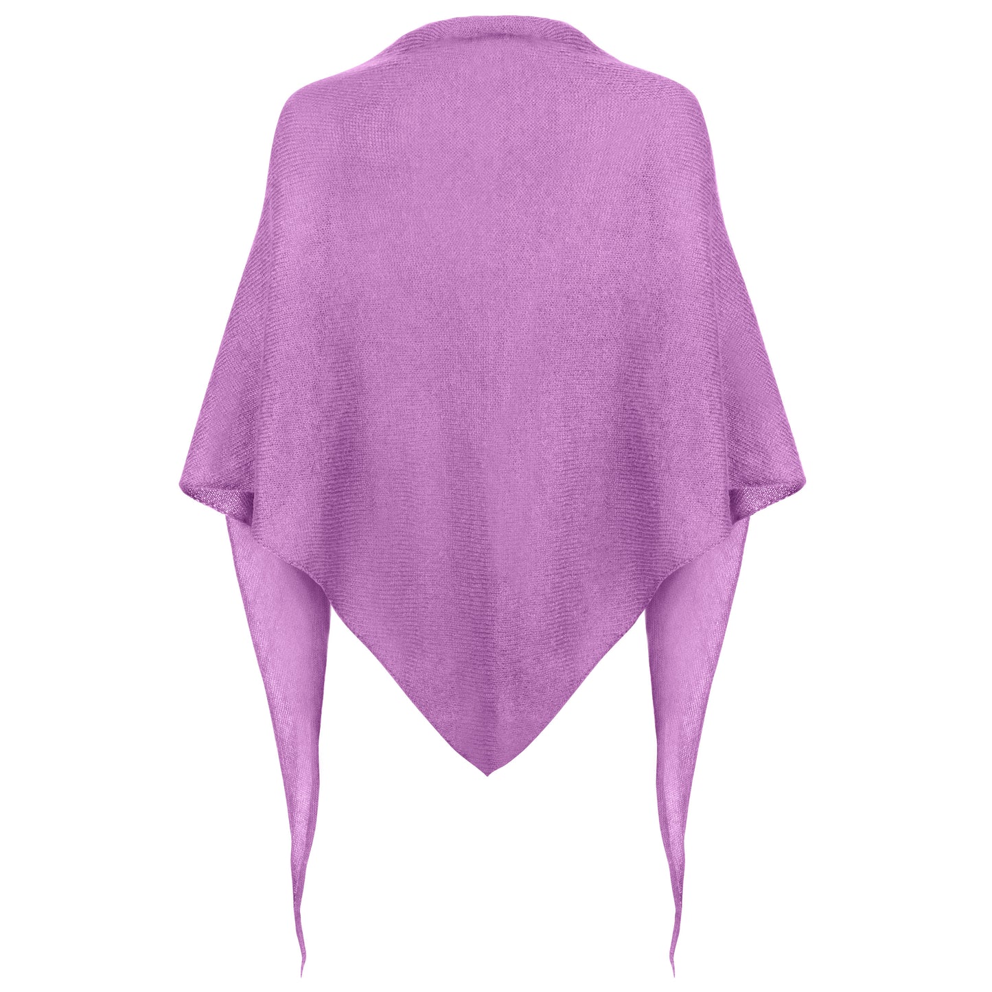 Mohair_Dreieckstuch_GITTA Rueckansicht ausgebreitet Produktfoto in der Farbe lila