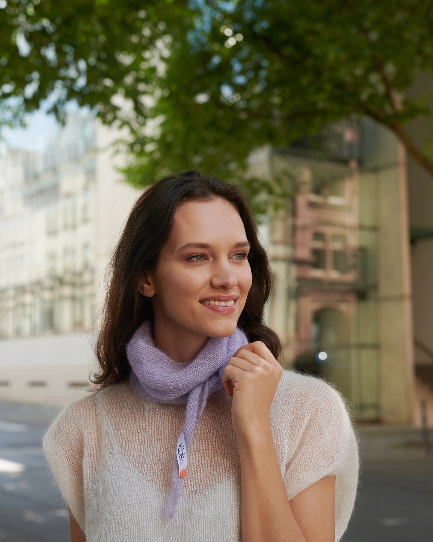 Mohaircardigan mit Fältchen, Style X-10