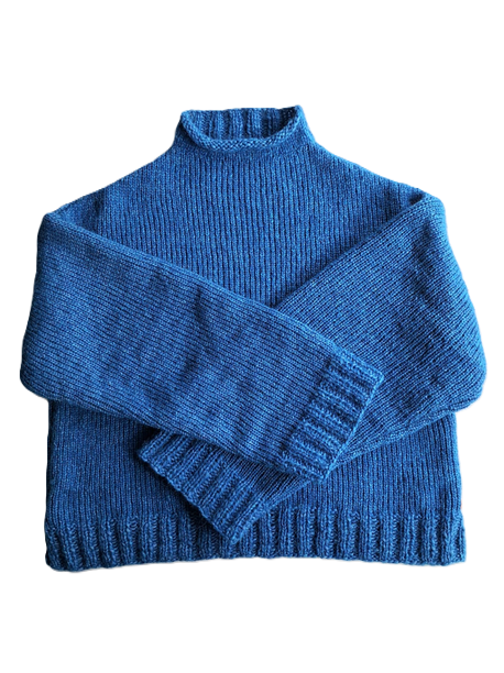 Alpaka Pullover HEIDI  Produktfoto in der Farbe blauer_vogel